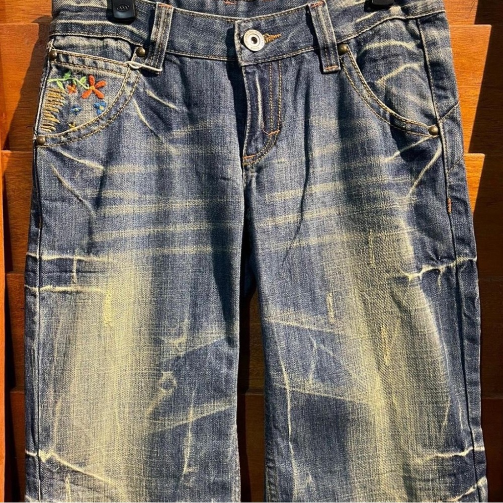 Lolita Floral Embroidered Denim